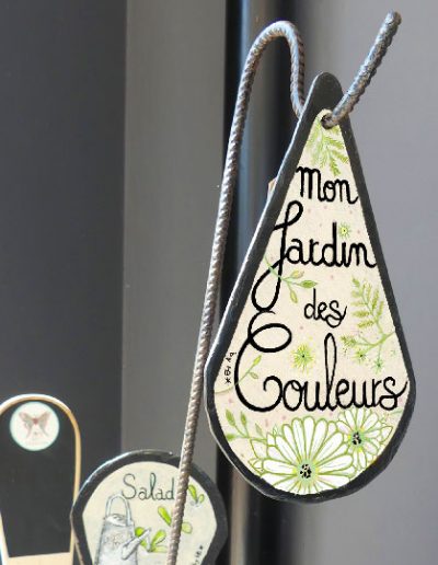 décoration de jardin ardoise et métal signée by HB