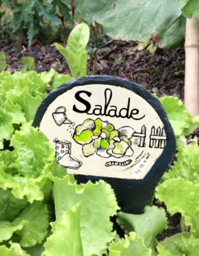 étiquette marque plante ardoise jardin et potager signée by HB
