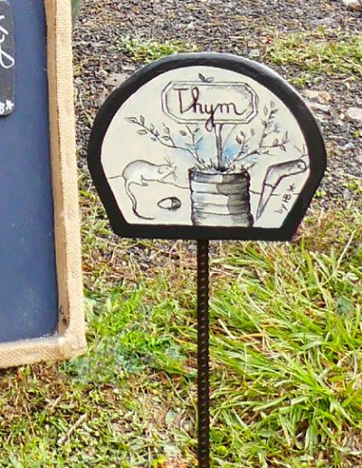 ardoise étiquette marque plante jardin et potager signée by HB