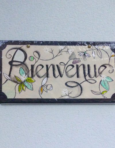 Plaque ardoise décorative signée by HB