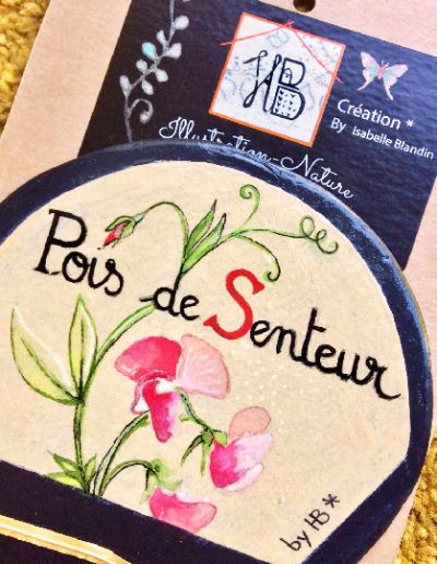 ardoise étiquette marque plante jardin et potager signée by HB