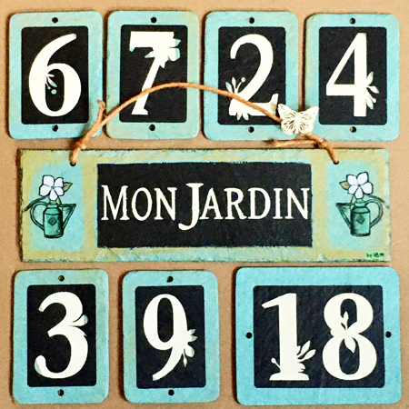 numero de maison ardoise